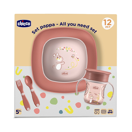 Chicco Set pappa 12mesi+ Rosa